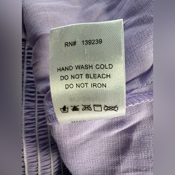 The Impeccable Pig Smocked Ruffle Tank Top‎ – Lavender – Size Small - Picture 5 of 5